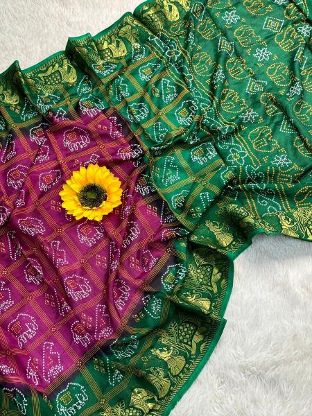 Vastrangan bandhej silk saree surat textile market online shopping